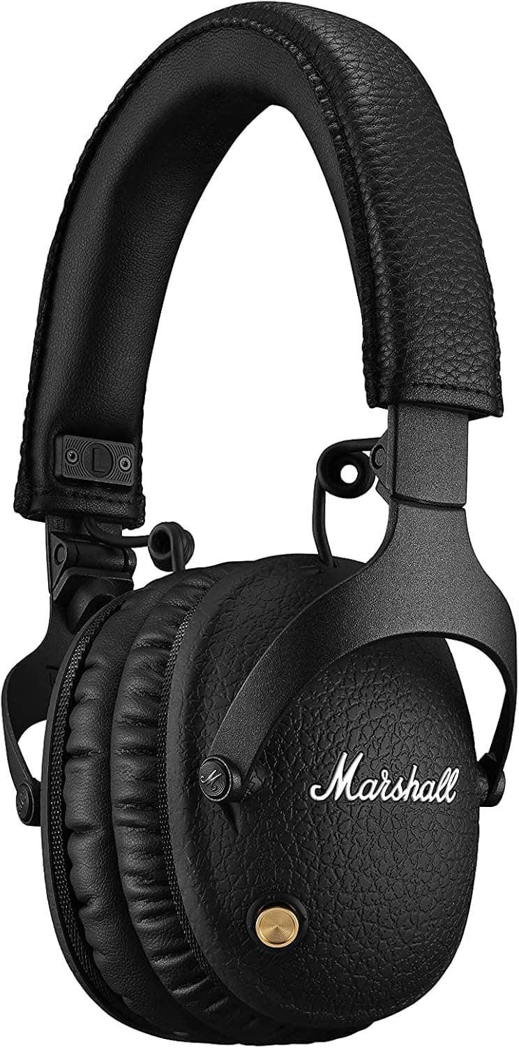  Marshall Monitor II Wireless Bluetooth Headset with Hybrid Active Noise Reduction, Over-Ear Headset, 30 Hours – Black